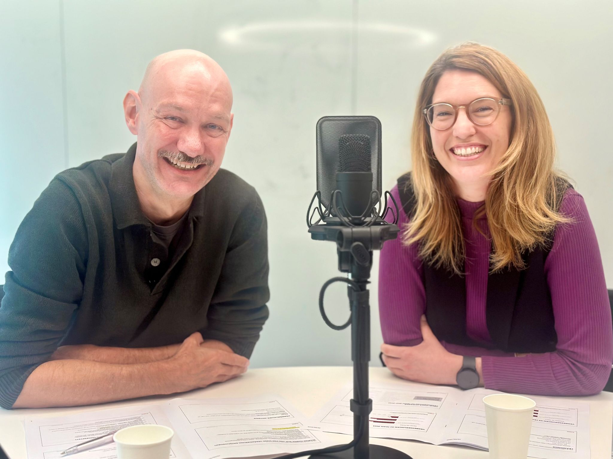 Podcast-Aufnahme mit Nadja Mauchle im Gespräch